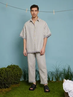 Sister Jane Cameron Fray Stripe Boxy Shirt | Shirts
