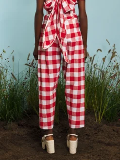 Sister Jane Combine Gingham Belted Trousers | Women Bottoms