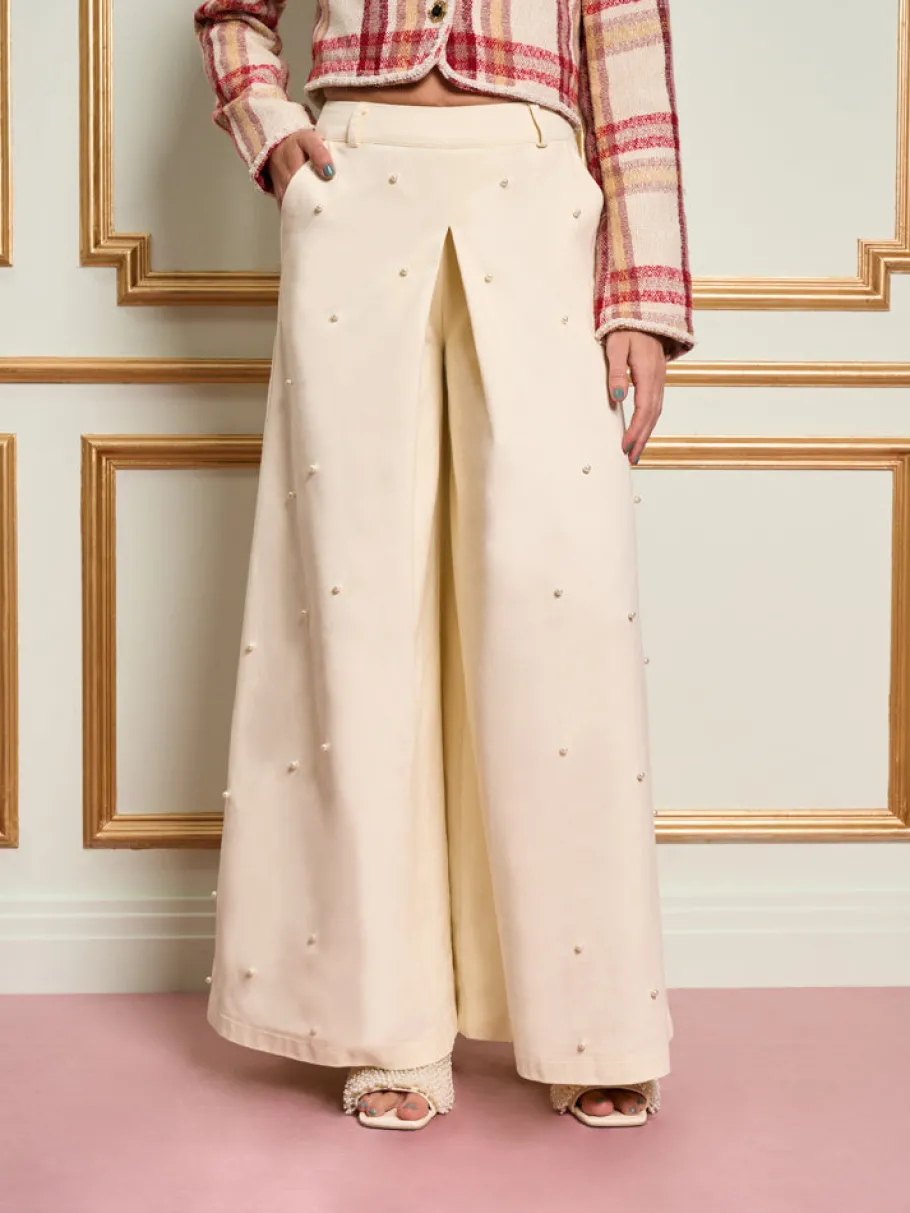 Sister Jane DREAM Creme Pearl Maxi Trousers | Women Bottoms | Dream