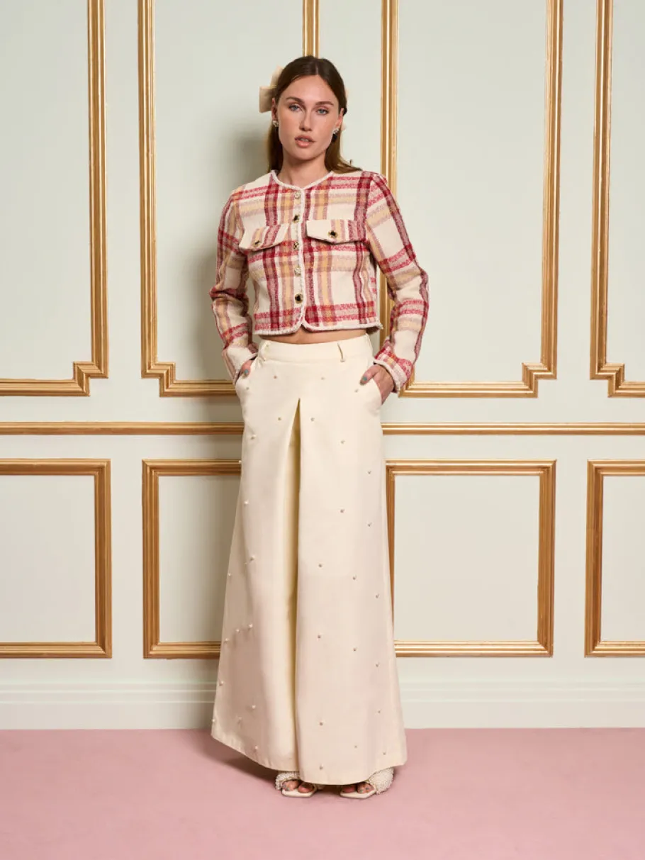 Sister Jane DREAM Creme Pearl Maxi Trousers | Women Bottoms | Dream