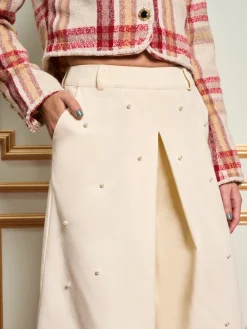 Sister Jane DREAM Creme Pearl Maxi Trousers | Women Bottoms | Dream