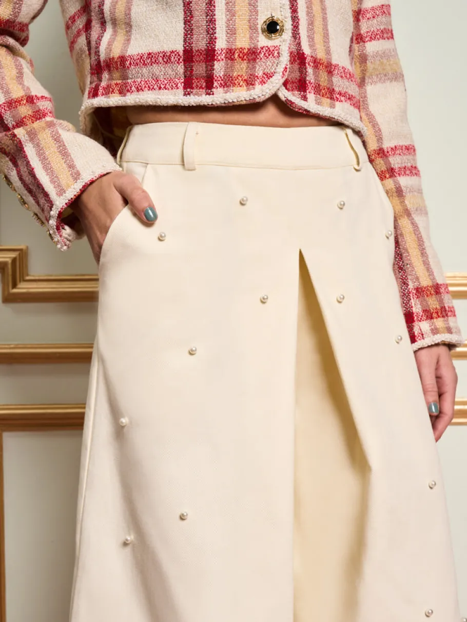 Sister Jane DREAM Creme Pearl Maxi Trousers | Women Bottoms | Dream
