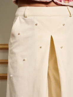 Sister Jane DREAM Creme Pearl Maxi Trousers | Women Bottoms | Dream