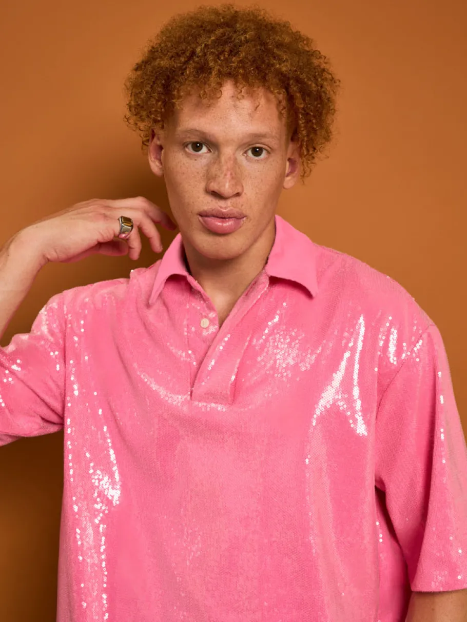 Sister Jane Evelyn Sequin Polo Shirt | Shirts