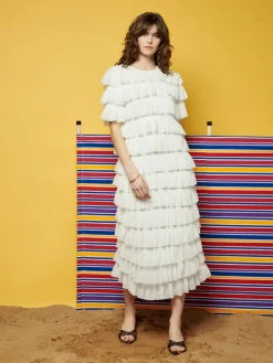 Sister Jane Ghospell  Angelica Ruffled Midi Dress | Women Dresses | Ghospell