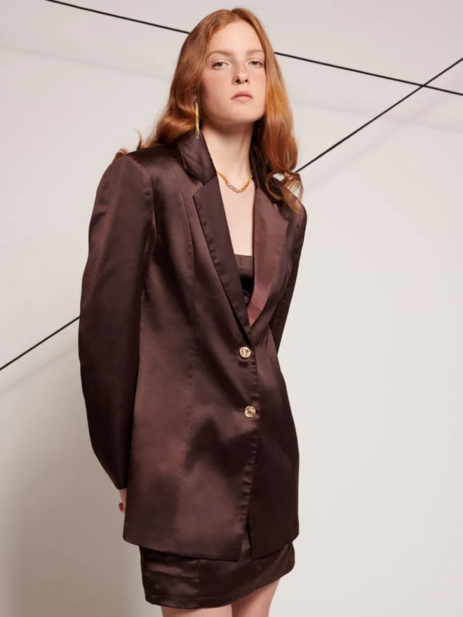 Sister Jane Ghospell Brenner Satin Blazer | Women Jackets | Ghospell