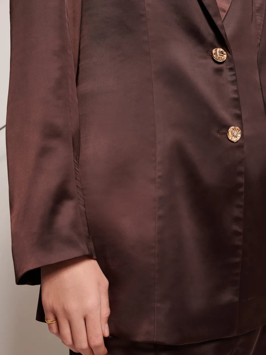 Sister Jane Ghospell Brenner Satin Blazer | Women Jackets | Ghospell