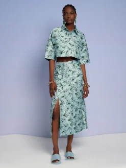 Sister Jane Ghospell Palmer Button Cropped Shirt | Ghospell | Tops