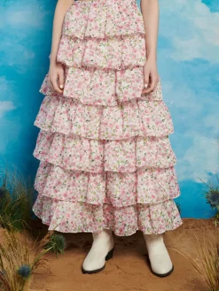 Sister Jane Wild Hearts Tiered Midi Skirt | Women Bottoms